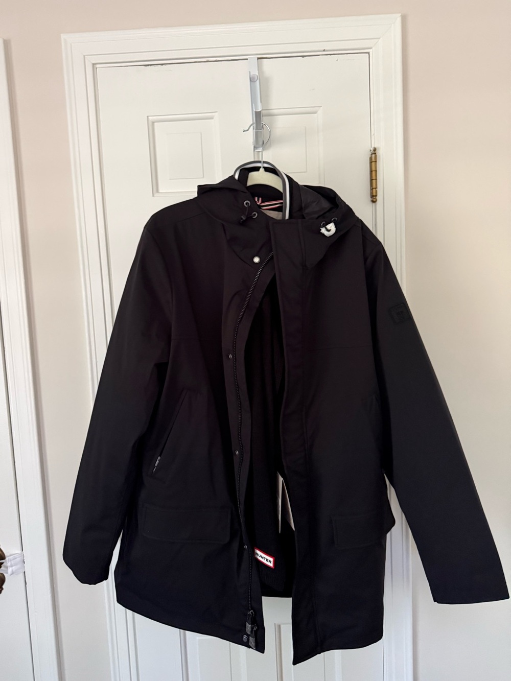 Men’s hunter jacket and scarf